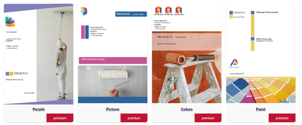 modelli preventivi per imbianchini