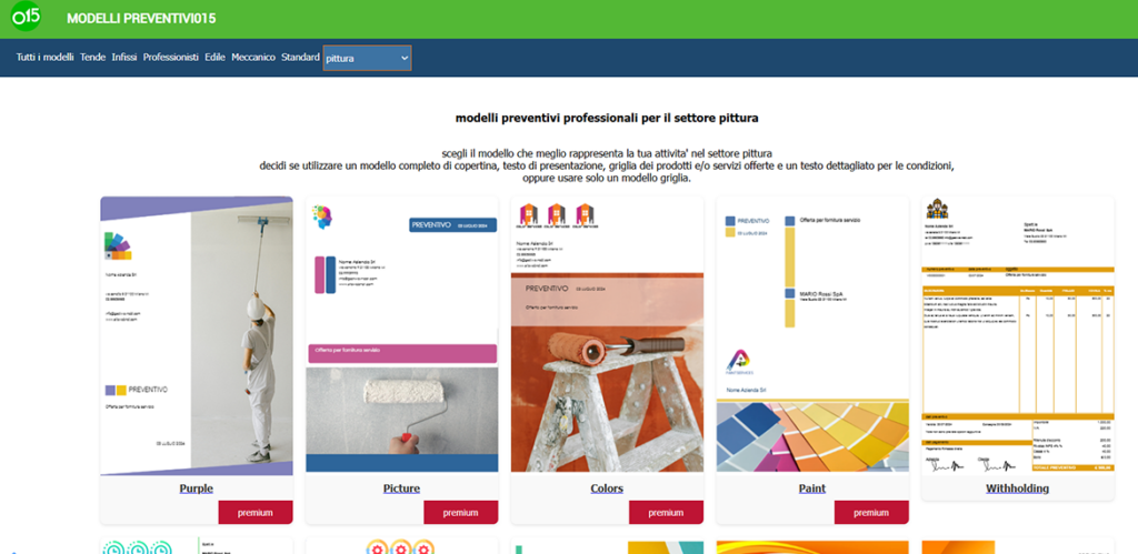 modello preventivo imbianchino