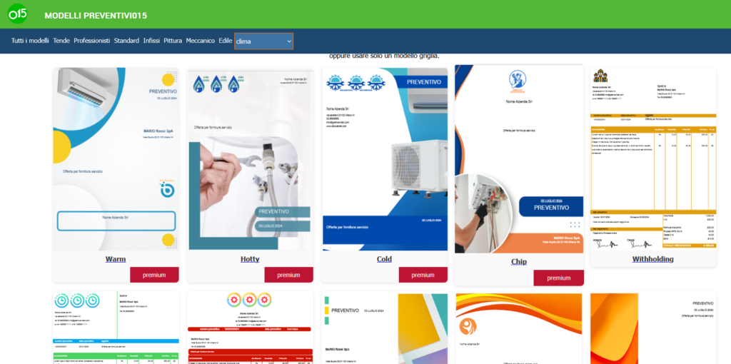modelli app preventivi termoidraulica