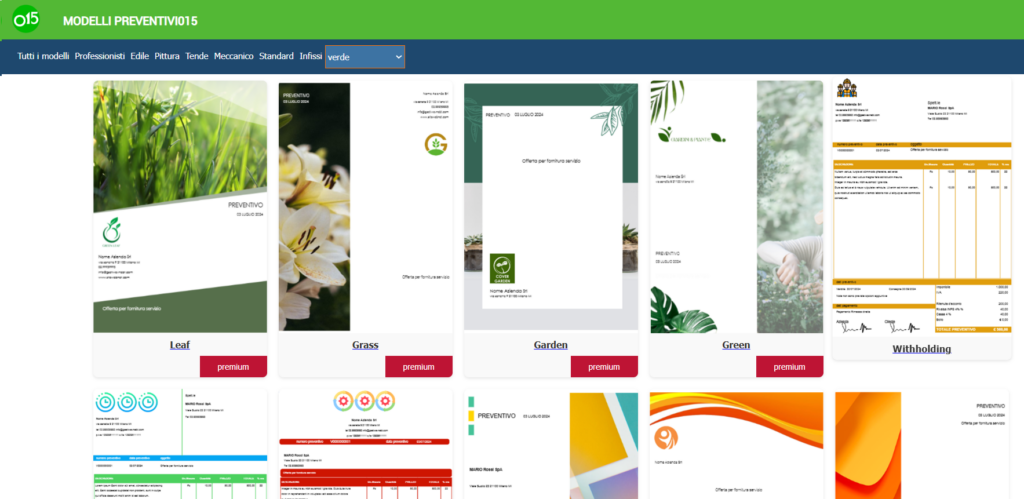 app preventivi giardiniere modelli